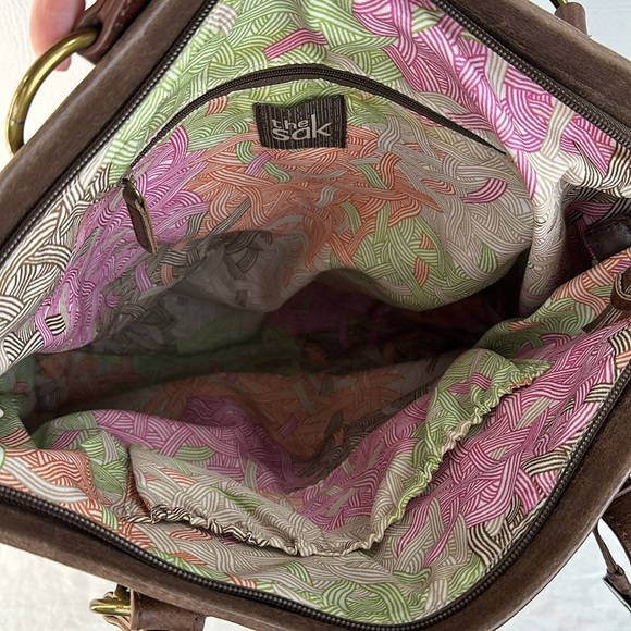 The Sak Brown Woven Leather Shoulder Tote Bag - Picture 7 of 9